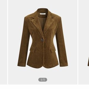 Commense Brown Corduroy Blazer